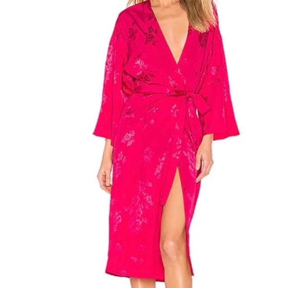 Lovers + Friends | Dresses | Lovers And Friends Hot Pink Bali Kimono Dress  | Poshmark